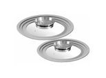 STONELINE® Universal Glasdeckel, 2-teilig, mit Silikonrand & Aromaknauf, 16/18/20 cm und 24/26/28 cm
