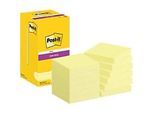 Post-it Super Sticky Haftnotizen 654-12SS-CY 76 x 76 mm 90 Blatt pro Block Gelb Quadratisch Unliniert 12 Stück