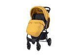 Lorelli Kinderwagen Buggy Olivia, Zubehörbox, Fußabdeckung, verstellbar, Korb gelb