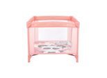 Kikkaboo Laufstall Enjoy Reisebett klappbar, Matratze, Sichtfenster, Tragetasche pink