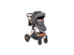 Moni Kinderwagen Alma Sportsitz Tragetasche umbaubar Wickeltasche Sitz umkehrbar schwarz