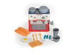 Moni Spielzeug Kaffeevollautomat YY6023, Dampf, Melodien, Tasse, Würfelzucker rot