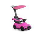 Moni Rutschauto, Victory 2 in 1 Rutscher mit Griff Lehne Fußstütze Musikfunktion pink