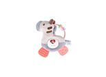 Moni Musik Plüschtier Zebra SL88007, Beißring, Greifling, Melodien, Lichter grau