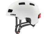 uvex Radhelm "CITY 4", Plug-In LED, optimales Klimamanagement, 3D IAS System, weiß, 58-61