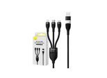 Baseus 3in1 USB cable Flash Series 2 USB-C + micro USB + Lightning 100W 1.2m (black)