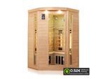Dewello® Infrarotkabine Infrarotsauna LAKEFIELD 3 120cm x 120cm inkl. 5 Vollspektrumstrahler, 5 Karbonstrahler, 2 Personen