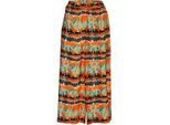 Viskose-Hose, Druck orange, 42
