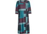 Baumwoll-Kleid, Druck petrol, 42