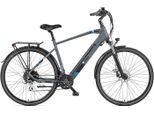 Telefunken E-Bike Expedition XC941, 24 Gang Shimano Acera Schaltwerk, Kettenschaltung, Heckmotor, 417,6 Wh Akku, (Straßenzulassung, ca. 100 km Reichweite, hydraulische Scheibenbremsen), Trekking Elektrofahrrad, Herren, 28 Zoll, 36 V 417,6 Wh Akku, Pedelec, grau