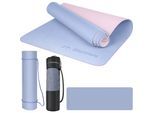 EliteAthlete® Yogamatte - Sportmatte - Fitnessmatte - Gymnastikmatte gepolstert & rutschfest für Fitness, Pilates - Yoga Matte - 183 cm x 61 cm x 0.6 cm - Trainingsmatte inkl. Transportgurt + Tasche - Frosty