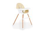 Cangaroo Kinderhochstuhl Gelato 2 in 1 Gurt, Kinderstuhl, Tisch verstellbar beige
