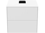 Ideal Standard Conca Waschtisch-Unterschrank T3940Y1 mit Ausschnitt, 2 Auszüge, 60x50,5x55 cm, mittig, Weiß matt lackiert