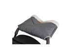 Cangaroo Kinderwagen-Handwärmer Luxe Handmuff für den Kinderwagen Selbstverschluss grau
