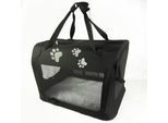 Josty Transporttasche Nylon schwarz mit Pfoten