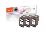 Peach C545 XL 3 Druckköpfe XL (2*bk, col) ersetzt Canon PG-545XL*2, CL-546XL, 8286B013 für z.B. Canon Pixma TR 4550, Canon Pixma TS 3300 (wiederaufbereitet)