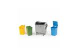 Bruder Accessories: Garbage can set (3 small 1 large)
