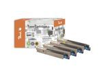 Peach O4345/46 4 Toner (bk, c/m/y) ersetzt OKI 43459329-9332 für z.B. OKI C 3300, OKI C 3300 N, OKI C 3400, OKI C 3400 N, OKI C 3450 (wiederaufbereitet)