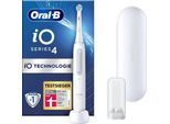Oral-B Elektrische Zahnbürste iO 4, Aufsteckbürsten: 1 St., mit Magnet-Technologie, 4 Putzmodi, Reiseetui, weiß