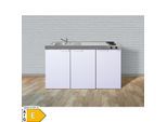 Stengel Küchen Kitchenline MK 150 weiß - Elektrokochfeld links