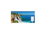 Heidenfeld Infrarotheizung HF-HP105, mit Bild, 16 Motive, 10 J. Garantie, Thermostat, Wandmontage (800 Watt, Wasserfall1)