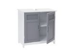 Waschbeckenunterschrank MCW-A85, Badschrank 60x60x30cm ~ grau