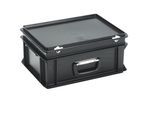 ESD-Kunststoffkoffer, Inhalt 15 l, Außenmaß LxBxH 400 x 300 x 183 mm, ab 1 Stück kaiserkraft