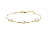 Julie Julsen Armband 925/- Sterling Silber vergoldet Perle und Zirkonia