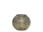 Chic Antique Vire Eisen Teelichthalter mit Muster, Höhe 9, ∅ 12 cm