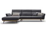 hülsta sofa Ecksofa »hs.460«, Sockel in Nussbaum, Winkelfüße in Umbragrau, Breite 318 cm