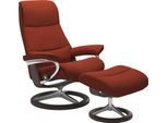 Stressless® Relaxsessel »View«, (Set, Relaxsessel mit Hocker), mit Signature Base, Größe L, Gestell Wenge