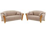 Home affaire Sofa-Set »Milano« 2-teilig, bestehend aus 2-Sitzer und 3-Sitzer Sofa inkl. Zierkissen