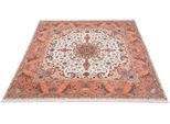 morgenland Orientteppich »Perser - Täbriz - Royal quadratisch - 300 x 298 cm - beige«, quadratisch, Wohnzimmer, Handgeknüpft, Einzelstück mit Zertifikat