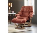 Stressless® Relaxsessel »Reno«, (Set, Relaxsessel mit Hocker), mit Hocker, mit Classic Base, Größe S, M & L, Gestell Eiche