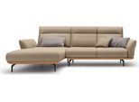 hülsta sofa Ecksofa »hs.460«, Sockel in Eiche, Alugussfüße in umbragrau, Breite 298 cm