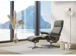 Stressless® Relaxsessel »View«, (Set, Relaxsessel mit Hocker), mit Hocker, mit Cross Base, Größe S, M & L, Holzakzent Eiche