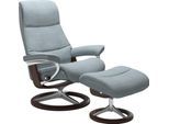 Stressless® Relaxsessel »View«, (Set, Relaxsessel mit Hocker), mit Signature Base, Größe L, Gestell Braun