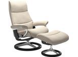 Stressless® Relaxsessel »View«, (Set, Relaxsessel mit Hocker), mit Signature Base, Größe L, Gestell Schwarz