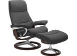 Stressless® Relaxsessel »View«, (Set, Relaxsessel mit Hocker), mit Signature Base, Größe L, Gestell Braun