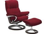 Stressless® Relaxsessel »Mayfair«, (Set, Relaxsessel mit Hocker), mit Hocker, mit Signature Base, Größe S, M & L, Gestell Wenge