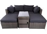 my Flair Gartenlounge-Set, (5 tlg.), 2 Sofa, 2 Hocker, 1 Tisch