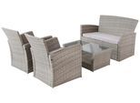 my Flair Gartenlounge-Set, (4 tlg.), 1 Sofa, 2 Sessel, 1 Tisch