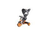 Lorelli Dreirad 4 in 1 Lucky Crew Tasche Fußstütze verstellbarer Sitz Klingel orange