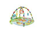 Chipolino Spielbogen, Krabbeldecke Happy Känguru Piano Spiegel 4 hängende Tiere blau