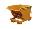 eurokraft pro Kippbehälter, schmale Ausführung, Volumen 0,3 m³, Traglast 1500 kg, orange RAL 2000