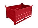 Heson Stapelbehälter mit Kufen, LxB 1200 x 800 mm, Traglast 1000 kg, rot, ab 10 Stk