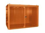 eurokraft pro Gasflaschencontainer, feuerbeständig, für 60 Flaschen mit Ø 230 mm, orange