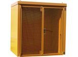 eurokraft pro Gasflaschencontainer, feuerbeständig, für 35 Flaschen mit Ø 230 mm, orange