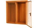 eurokraft pro Gasflaschencontainer mit Trennwand, feuerbeständig, für 28 Flaschen mit Ø 230 mm, orange