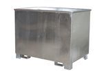 eurokraft pro Sammelbehälter für Routenzüge, LxBxH 840 x 1240 x 975 mm, feuerverzinkt